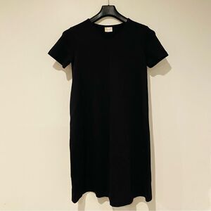 Hanna Andersson Black V-Neck Short Sleeve Shirt Dress Size Small